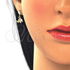 Arete Dormilona 02.09.0167 Oro Laminado, Diseño de Elefante, Pulido, Tono Dorado