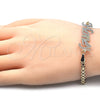 Pulsera Elegante 03.63.1971.1.08 Oro Laminado, Pulido, Tres Tonos (04 MM Thickness, 8 Inches Length)