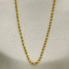 Gargantilla Basica 04.09.0176.20 Oro Laminado, Diseño de Torcido, Pulido, Tono Dorado (20 Inches Length)