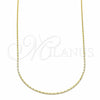Gargantilla Basica 04.09.0179.20 Oro Laminado, Diseño de Snake, Pulido, Tono Dorado (20 Inches Length)