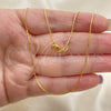 Gargantilla Basica 04.09.0179.20 Oro Laminado, Diseño de Snake, Pulido, Tono Dorado (20 Inches Length)