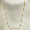 Gargantilla Basica 04.09.0179.20 Oro Laminado, Diseño de Snake, Pulido, Tono Dorado (20 Inches Length)