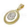 Dije Religioso 05.32.0065 Oro Laminado, Diseño de Espíritu Santo, Pulido, Dos Tonos
