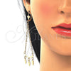 Arete Largo 02.32.0551 Oro Laminado, Diseño de Búho y Rolo, Pulido, Tono Dorado