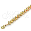 Tobillera Elegante 03.93.0010.10 Oro Laminado, Mate, Tono Dorado (06 MM Thickness, 10 Inches Length)
