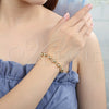 Pulsera Elegante 03.93.0011.07 Oro Laminado, Diseño de Bola, Pulido, Tono Dorado (08 MM Thickness, 7 Inches Length)