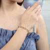 Pulsera Elegante 03.93.0012.07 Oro Laminado, Diamantado, Tono Dorado (08 MM Thickness, 7 Inches Length)