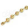 Pulsera Elegante 03.93.0012.07 Oro Laminado, Diamantado, Tono Dorado (08 MM Thickness, 7 Inches Length)