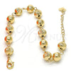Pulsera Elegante 03.93.0012.07 Oro Laminado, Diamantado, Tono Dorado (08 MM Thickness, 7 Inches Length)