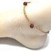 Tobillera Elegante 03.63.2067.10 Oro Laminado, Pulido, Tono Dorado (04 MM Thickness, 10 Inches Length)