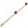 Tobillera Elegante 03.63.2067.10 Oro Laminado, Pulido, Tono Dorado (04 MM Thickness, 10 Inches Length)