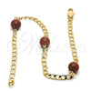 Tobillera Elegante 03.63.2067.10 Oro Laminado, Pulido, Tono Dorado (04 MM Thickness, 10 Inches Length)