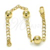 Pulsera Elegante 03.63.2068.07 Oro Laminado, Pulido, Tono Dorado (04 MM Thickness, 7 Inches Length)