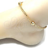 Tobillera Elegante 03.63.2068.10 Oro Laminado, Pulido, Tono Dorado (04 MM Thickness, 10 Inches Length)