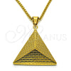 Collares con Dije 04.259.0012.30 Acero Inoxidable, Pulido, Tono Dorado (03 MM Thickness, 30 Inches Length)