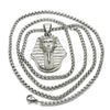 Collares con Dije 04.358.0014.30 Acero Inoxidable, Pulido, Tono Plateado (03 MM Thickness, 30 Inches Length)