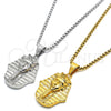 Collares con Dije 04.358.0014.30 Acero Inoxidable, Pulido, Tono Plateado (03 MM Thickness, 30 Inches Length)
