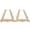 Argolla Extra Grande 02.359.0002.70 Oro Laminado, Diseño de Bambu, Pulido, Tono Dorado
