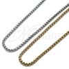Gargantilla Elegante 04.63.1392.1.30 Acero Inoxidable, Pulido, Tono Dorado (03 MM Thickness, 30 Inches Length)