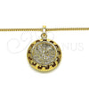 Collares con Dije 04.358.0016.20 Oro Laminado, Pulido, Tono Dorado (02 MM Thickness, 20 Inches Length)
