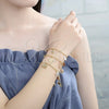 Pulsera de Dije 03.351.0024.08 Oro Laminado, Diseño de Guadalupe, Pulido, Tres Tonos (04 MM Thickness, 8 Inches Length)