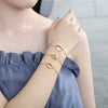 Pulsera Bolo Ajustable 03.207.0098.1.10 Oro Laminado, con Blanca Zirconia Cubica, Esmaltado Rosado, Tono Dorado (01 MM Thickness, 10 Inches Length)