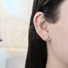 Arete Dormilona 02.156.0329 Oro Laminado, con Blanca Micro Pave, Pulido, Tono Dorado
