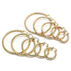Argolla Mediana 02.170.0109.1.30 Oro Laminado, Diamantado, Tres Tonos