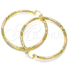 Argolla Extra Grande 02.170.0125.1.70 Oro Laminado, Diamantado, Tres Tonos