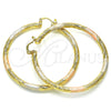 Argolla Grande 02.170.0232.1.60 Oro Laminado, Pulido, Tres Tonos