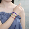 Pulsera Elegante 03.63.2071.2.07 Oro Laminado, Diseño de Ojo Griego, Pulido Azul, Tono Dorado (04 MM Thickness, 7 Inches Length)