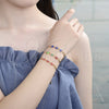 Pulsera Elegante 03.63.2072.1.08 Oro Laminado, Diseño de Ojo Griego, Pulido Rojo, Tono Dorado (04 MM Thickness, 8 Inches Length)
