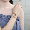 Pulsera de Dije 03.63.2076.08 Oro Laminado, Diseño de Elefante, con Blanca Cristal, Pulido, Tono Dorado (04 MM Thickness, 8 Inches Length)