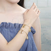 Pulsera de Dije 03.63.2077.08 Oro Laminado, Diseño de Concha, Pulido, Tono Dorado (04 MM Thickness, 8 Inches Length)