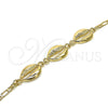 Pulsera Elegante 03.63.2082.07 Oro Laminado, Diseño de Concha, Pulido, Tono Dorado (04 MM Thickness, 7 Inches Length)