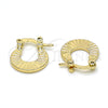 Argolla Pequeña 02.163.0081.12 Oro Laminado, Pulido, Tono Dorado