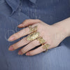 Anillo Elegante 01.233.0005.09 Oro Laminado, Pulido, Tono Dorado (Size 9)