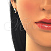 Arete Dormilona 02.09.0188 Oro Laminado, Diseño de Estrella y Estrella, Pulido, Tono Dorado