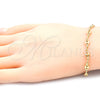 Pulsera Básica 04.09.0185.06 Oro Laminado, Diseño de Puff Mariner, Pulido, Tono Dorado (03 MM Thickness, 6 Inches Length)