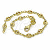 Pulsera Básica 04.09.0185.06 Oro Laminado, Diseño de Puff Mariner, Pulido, Tono Dorado (03 MM Thickness, 6 Inches Length)