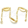 Tobillera Elegante 03.63.2083.10 Oro Laminado, Diseño de Concha, Pulido, Tono Dorado (04 MM Thickness, 10 Inches Length)
