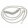 Collares con Dije 04.336.0128.16 Plata Rodinada, Diseño de Flor, con Zirconia Cubica Blanca, Pulido, Rodinado (Grosor 01 MM, 16 Pulgadas de Largo)