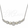 Collares con Dije 04.336.0135.16 Plata Rodinada, con Zirconia Cubica Blanca, Pulido, Rodinado (Grosor 01 MM, 16 Pulgadas de Largo)