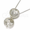 Collares con Dije 04.336.0137.16 Plata Rodinada, Diseño de Ãrbol, con Zirconia Cubica Blanca, Pulido, Rodinado (Grosor 01 MM, 16 Pulgadas de Largo)