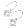 Arete Colgante 02.366.0007 Plata Rodinada, con Zirconia Cubica Blanca, Pulido, Rodinado