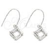 Arete Colgante 02.366.0007 Plata Rodinada, con Zirconia Cubica Blanca, Pulido, Rodinado