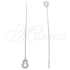 Arete Violador 02.366.0010 Plata Rodinada, con Micro Pave Blanca, Pulido, Rodinado