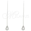 Arete Violador 02.366.0010 Plata Rodinada, con Micro Pave Blanca, Pulido, Rodinado