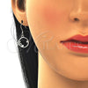 Arete Colgante 02.366.0013 Plata Rodinada, con Zirconia Cubica Blanca, Pulido, Rodinado