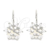 Arete Dormilona 02.366.0014 Plata Rodinada, con Zirconia Cubica Blanca, Pulido, Rodinado